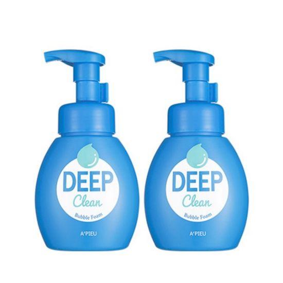 A pieu Deep Clean Bubble Cleansing Foam – Gentle Daily Face Wash & Refreshing Cleanser 200ml (Set of 2)