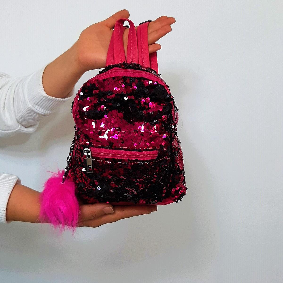 

Fiyra Рюкзак для девочек Crn цвета фуксии с пайетками (16смx20смx10см)