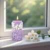 Frühlingsblumiger Duftkerzen-Silikonform DIY Kreativer Zylinder Blumenform Dekor