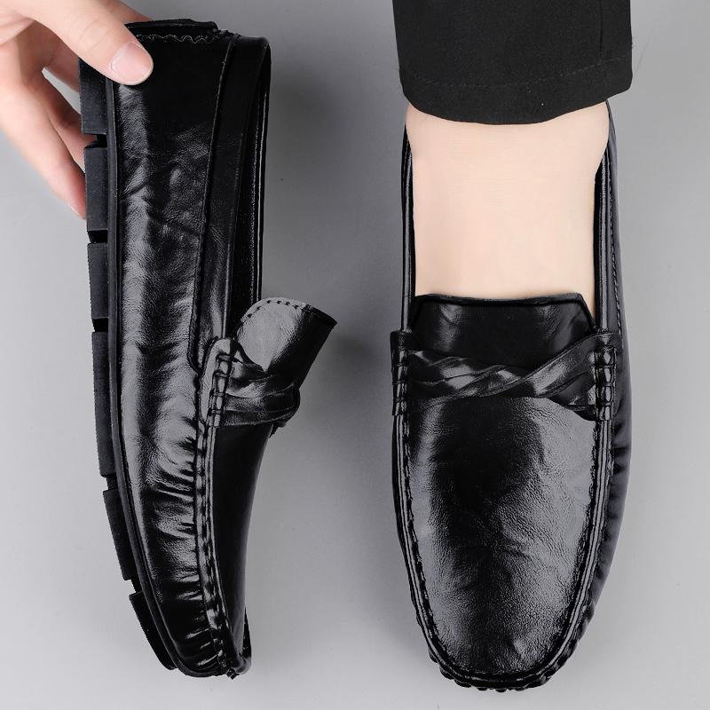 2025 Summer Classic Penny Loafers Men Boat Shoes Breathable Man Moccasins Leather Slip On Flats Luxury Mens Casual Driving Shoes