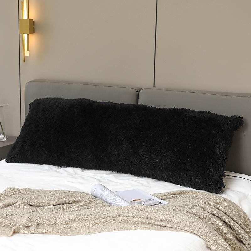 Buy 57x20 Fluffy Long Pillowcase Solid Color Plush Decorative