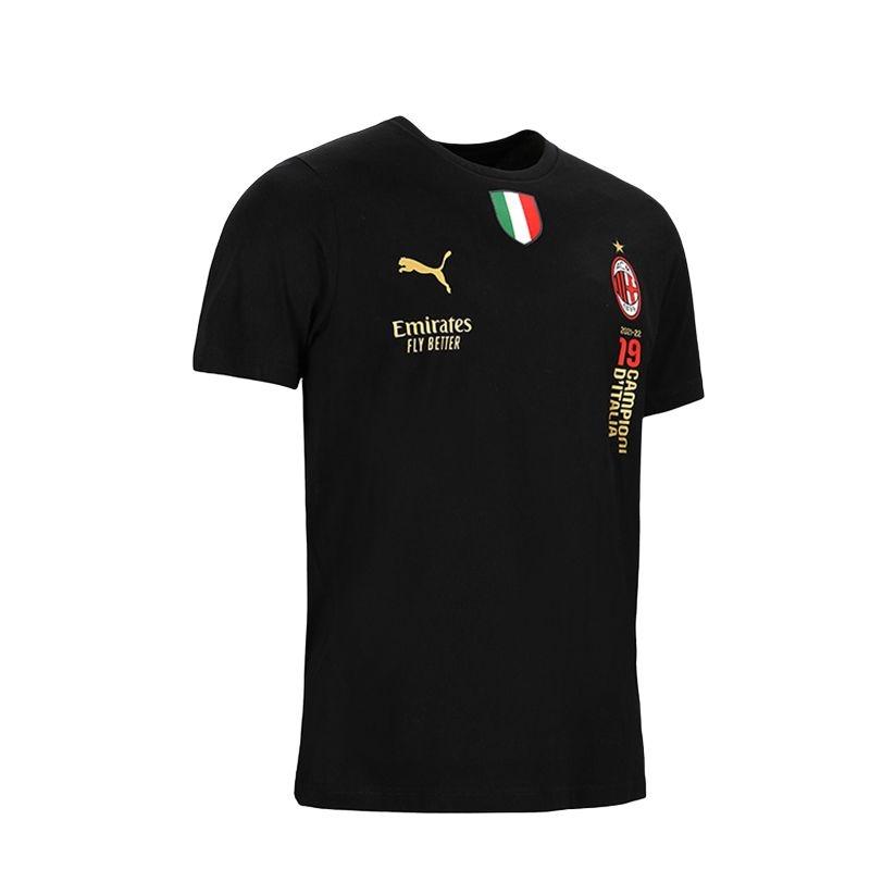 Puma AC Milan Official Italian Champions T-Shirt 'Black' Men's 773507-02