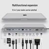Twelve-in-One Dual HDMI Docking Station with Gigabit Ethernet and Multifunctional Laptop Stand