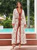 2024 European-American Rayon Beach Cover-up Cardigan: Bikini Swimsuit Sunscreen Shirt