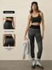 Women's High-Waist Ribbed Yoga Set: Seamless Knit Trousers and Butt-Lifting Fitness Wear.