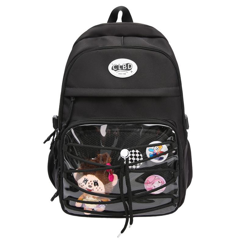 Stars Dot Print Girls Backpack Student Large Capacity Schoolbag