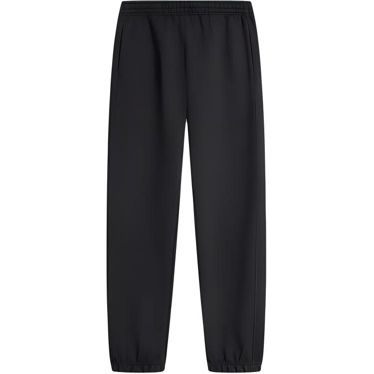 

Li Ning Серия спортивного образа жизни Буквенные Спортивные брюки средней посадки с кулиской Дышащие Свободные манжеты Вязаные Мужские низ Черный AKLU275-1 L