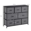 Chest of Drawers with 8 Foldable Drawers, 3-Tier Fabric Bedroom Dresser, Clothes Storage Unit for Bedroom Living Room, Dark Grey