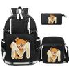 3Pcs/set Cute Little Bear 26 English Letters Bookbag Back To School Backpack Child Gift with Pencil Case Shoulder Bag Backpack