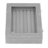 Jewelry Box 7 Slots Velvet Jewellery Holder Storage Display Case for Earring Bracelet Gray