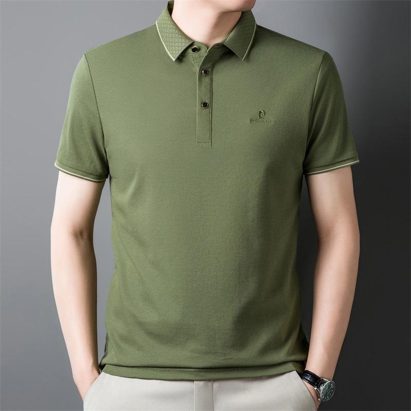

Мужская хлопковая рубашка поло с короткими рукавами, летняя футболка со свободными лацканами, новая вышитая рубашка XXXXL