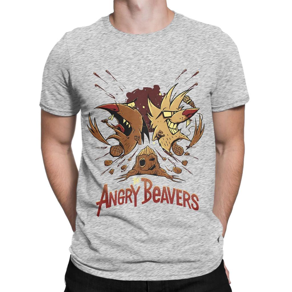 Unisex Unisex Wütende Cartoon TV-Serie Biber Lustig Unisex Fan Lustig Grafik 100% Baumwolle T-Shirt Die Wütenden Biber Oberteile T-Shirts Für Unisex