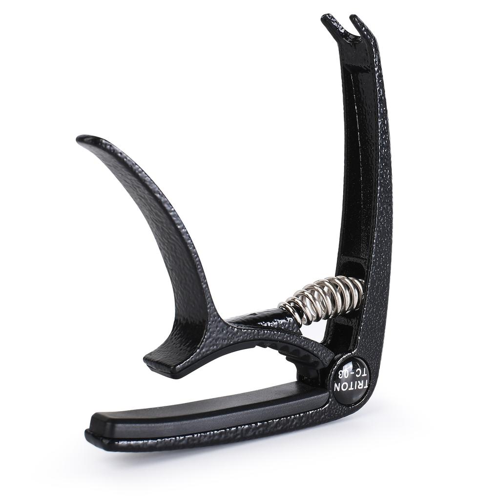 Zinc Alloy Electric Guitar Capo + 5 Picks + Pick Holder—Universal for Acoustic Guitars, Basses, and Ukuleles