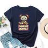 Famous Hustle Cotton T-Shirt Short Sleeve Round Neck Women 2d Print Tops
