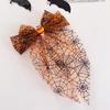 10 Styles Pumpkin Headed Spider Web Bow Tie Mesh Headband Hair Clip Spring Clip , Suitable For Halloween Parties And Dances