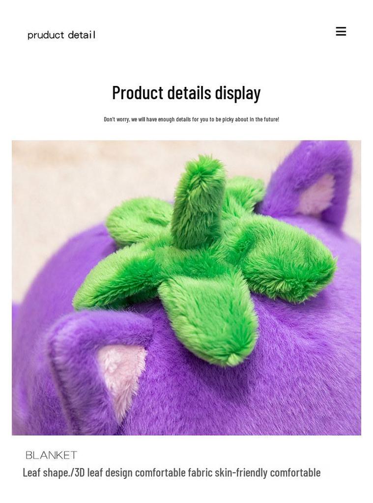 Strawberry Cat Plush Doll - Cute Christmas Gift for Kids & Couples