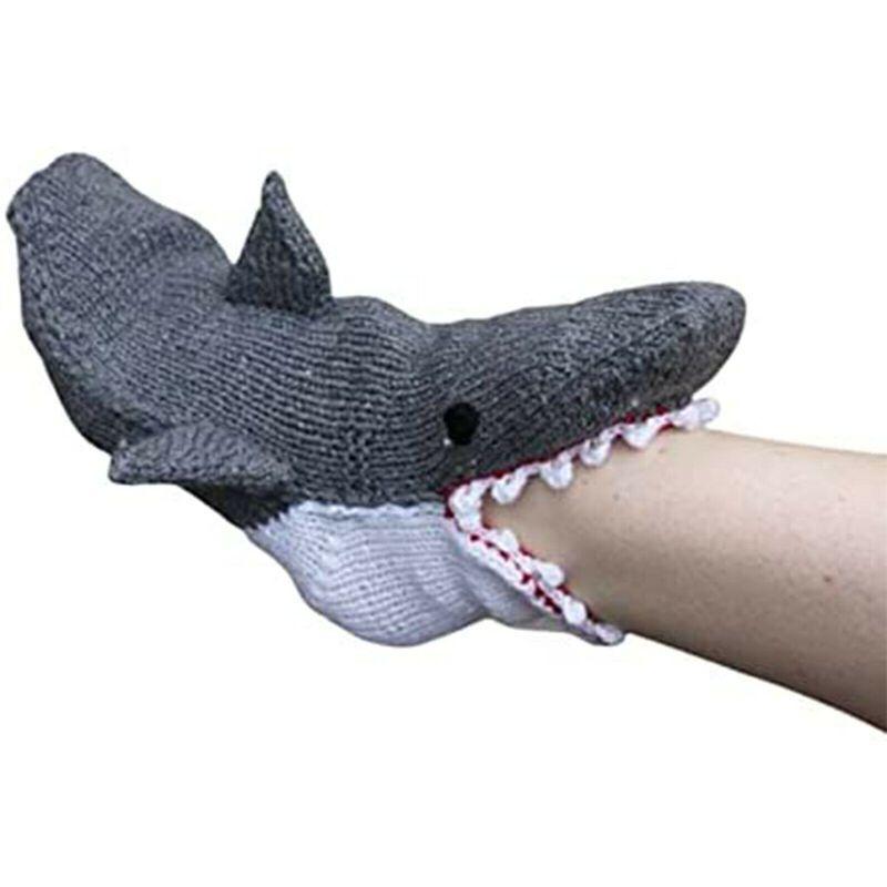 

Cozy And Warm Crocodile Chameleon Socks With Funky Knitting Pattern For Unique Gifts Shark