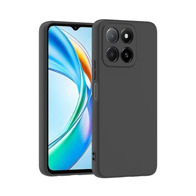 Applicable To Honor X8D 4G Black Matte Mobile Phone Case Honor Power2 Solid Color Soft Rubber Anti-fingerprint Powder