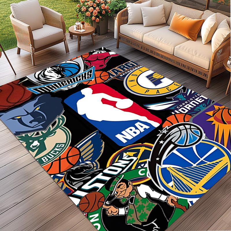 NBA basketball Print Rug, Washable Floor Carpet, For Entryway Dorm Laundry Room Office Study, Home Decor Birthday Christmas Gift