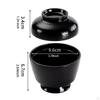 Soup Bowl with Lid Container Kitchen Round Tableware Japanese for Fried Pasta Cereal Appetizer