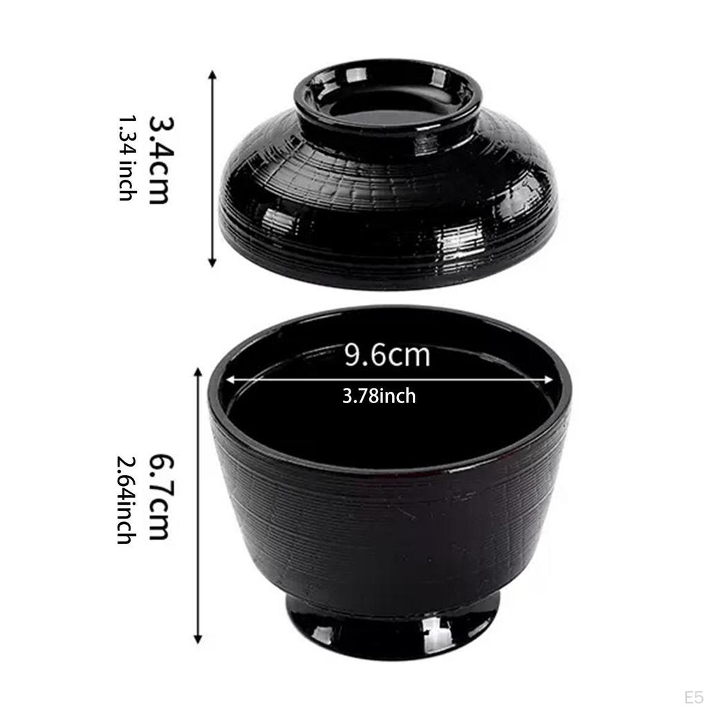 Soup Bowl with Lid Container Kitchen Round Tableware Japanese for Fried Pasta Cereal Appetizer