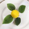 4Pcs Lemon Napkin Rings Faux Foam Citrus Table Decor for Hotel Wedding Party