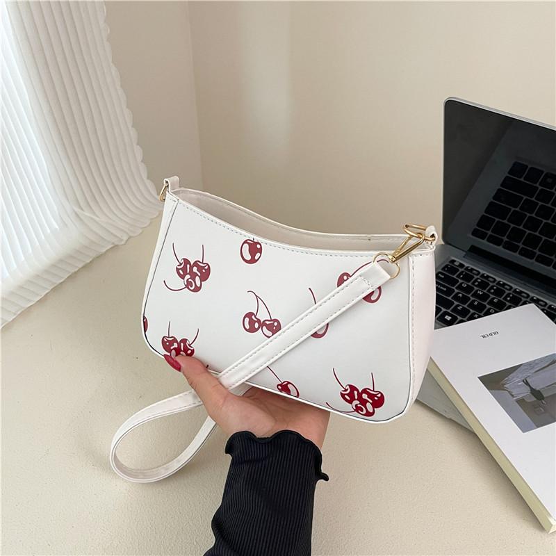 New Cherry Crossbody Bag Crescent Bag Fashion Underarm Bag Versatile Bag Shoulder Bag Underarm Bag Women's Bag