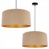Hanging Lamp Ceiling Chandelier Golden Velvet Lampshade