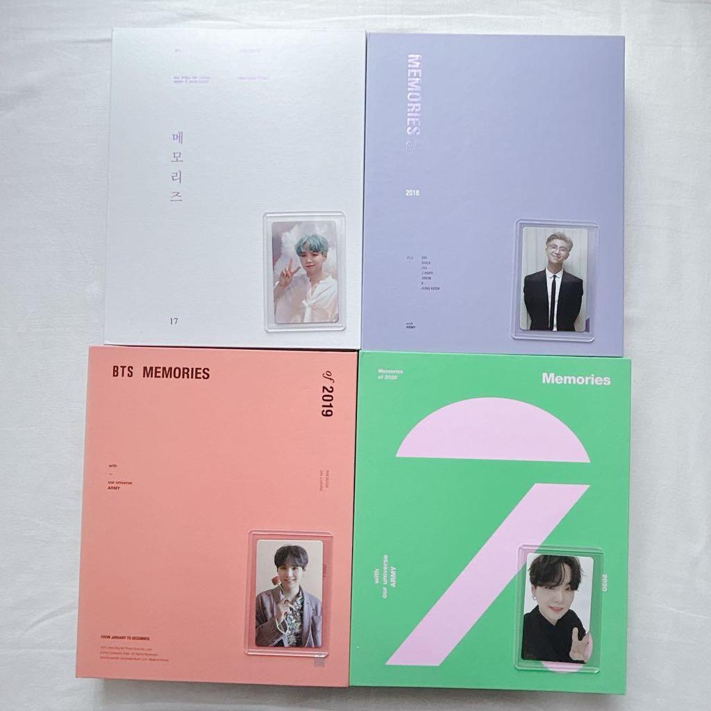 [USED] BTS Memories DVD 2017-2020 bundle with trading cards