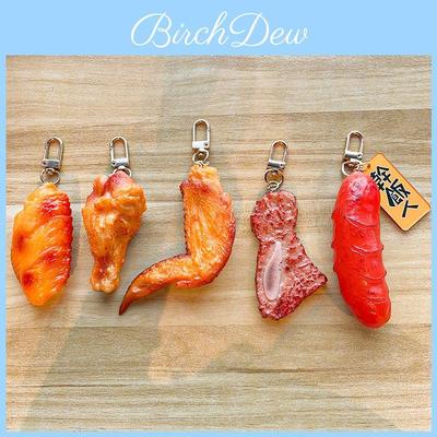 Realistic Chicken Wing Keychain Stylish Food Replica Gift For Holidays And Celebrations