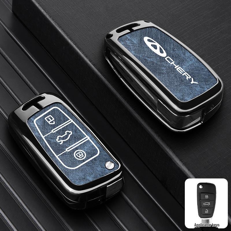 Zinc Alloy Key Shell Covers for Chery, Tiggo 8, 7 Plus - Full Coverage, 5x Anti-Drop Protection