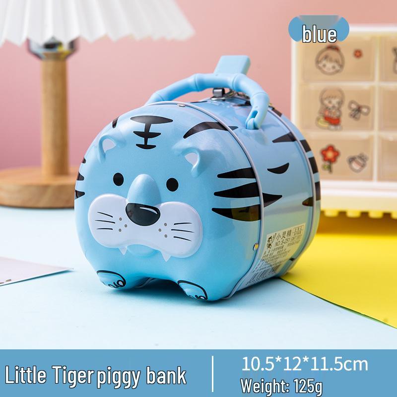 Tiger Piggy Bank & Candy Tin for Kids - Party Favors & Graduation Gifts синий