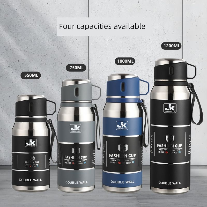 316 Stainless Steel Portable Large-Capacity Thermos Cup for Male and Female Students, 1-Liter Tea Cup, Outdoor Car-Mounted Water Cup Kettle