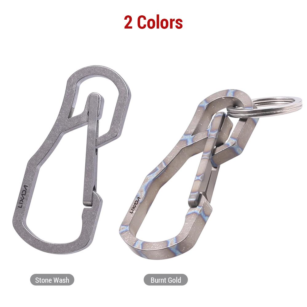 Key Carabiner Quick Release Small Outdoor Climbing Carabiner Clip for Keys Ti Alloy TC4 Load Bea  10KG 5mm Thickness Key   Carabiner