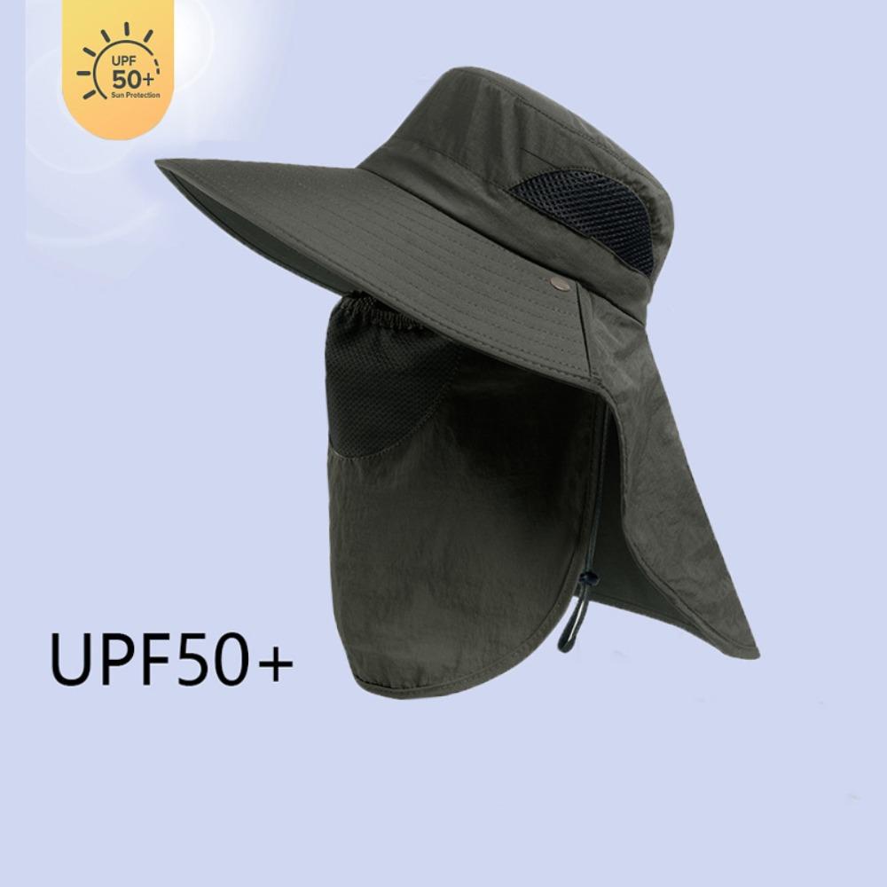 With Removable Mask Bucket Hat Breathable Beach Cap Fashion Fisherman Hat  Outdoor