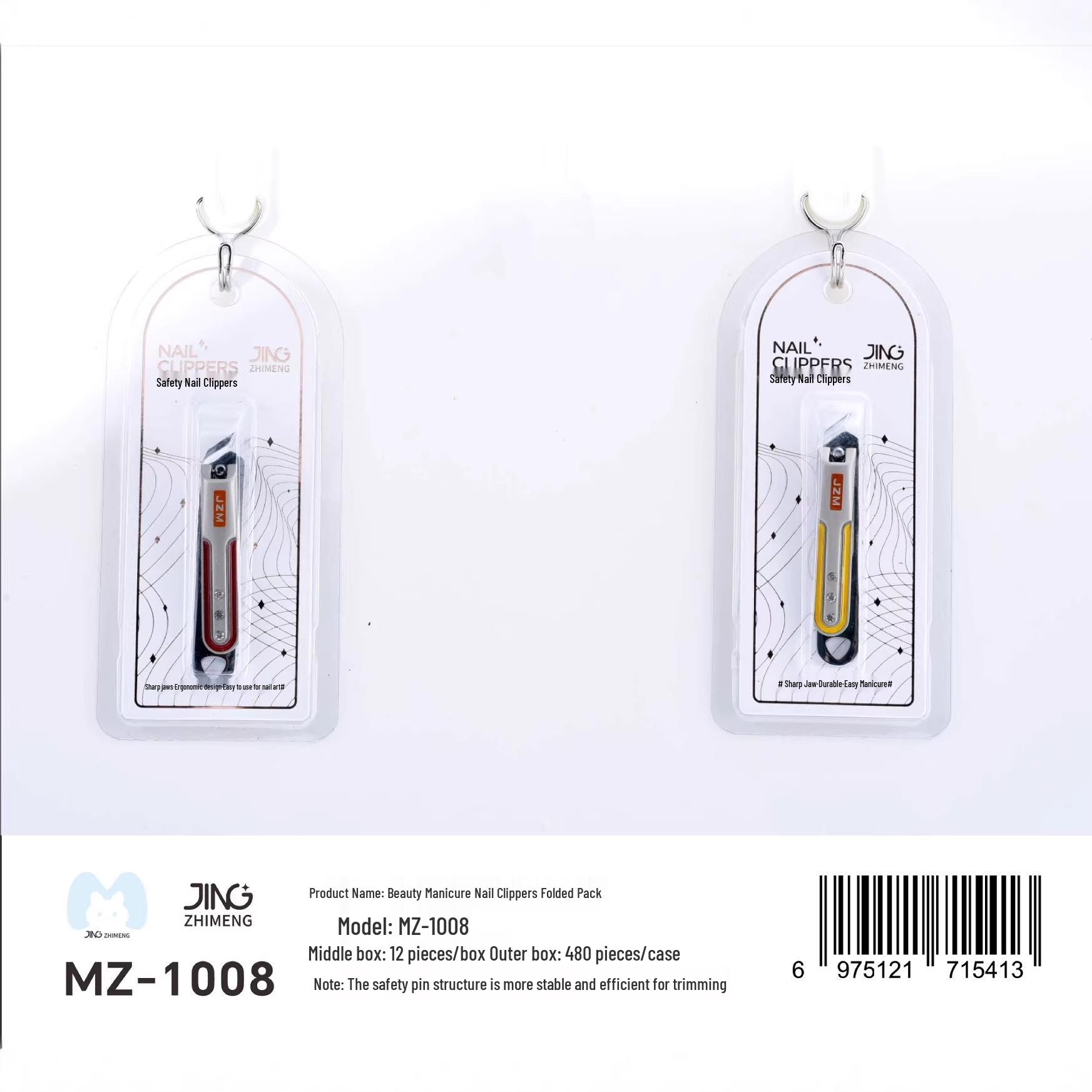 

JingZhiMeng Precision Angled Nail Clippers - Portable, Durable, Diamond Inlaid, Premium Manicure Tool No