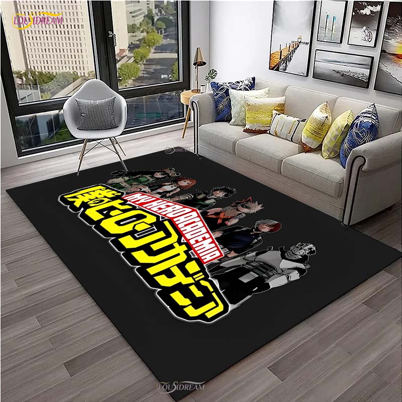Cartoon Anime Carpet for Living Room Bedroom Rug My Hero Kitchen Kids Door Unslip Floor Mats Birthday gift photography props Rug