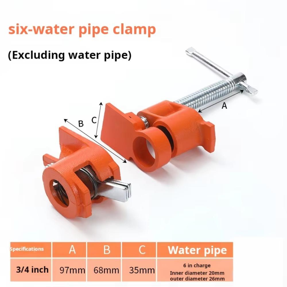 Adjustable Pipe Clamp Set 1/2/3/4 Inch Heavy Duty Clamp Heavy Duty Wood Gluing Clamp  Woodworking