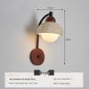 Wabi-Sabi Style Japanese Walnut Wall Lamp for Living Room, Bedroom, Hotel Entrance, or Corridor.