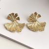 Ginkgos Leaf Design Alloy Earrings Smooth Surfaces Unique Accessory Casual Formal Earrings Suitable for Fashion Women