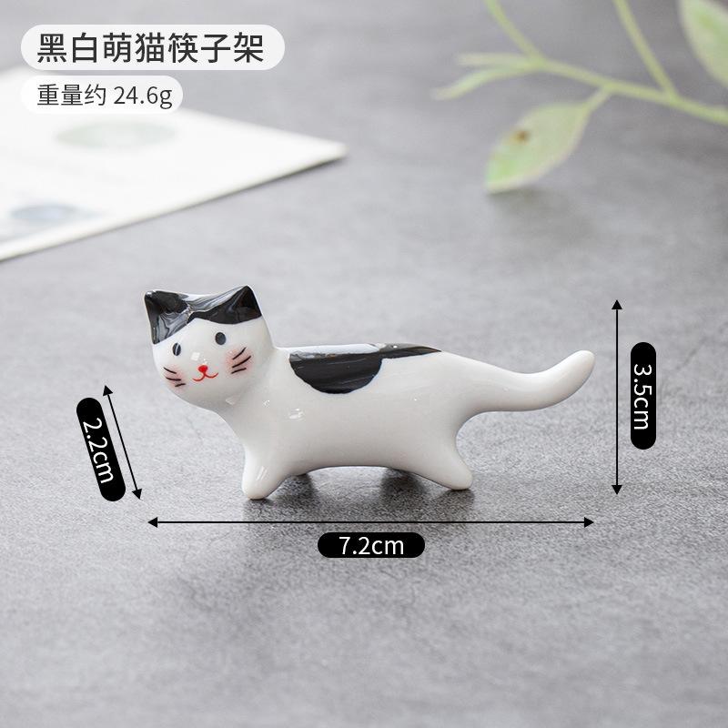 1-3pcs Cute Cat Pillow Chopsticks Holder Japanese Ceramic Chopstick Ceramic Home Decoration Spoon Holder Tableware Food Sushi