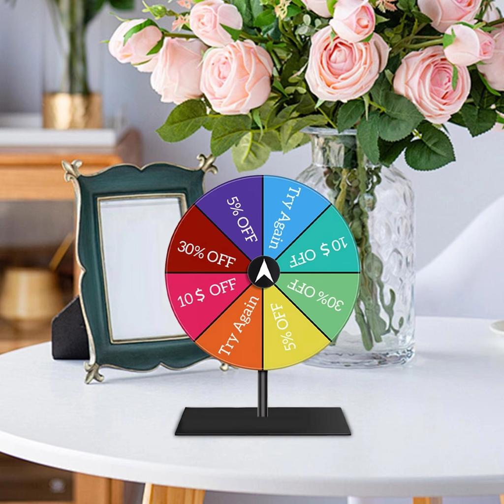 Portable Tabletop Fortune Roulettes Wheel Accessory for Carnivals and Celebration Smooth Rotation and Stability