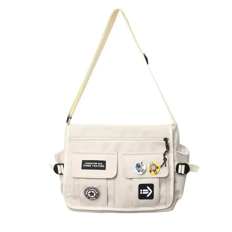 Harajuku Men Nylon Crossbody Bags For Women Messenger Bag Girls School Book Bags Youth Canvas Handbags Shoulder Bag Sac Bolsas