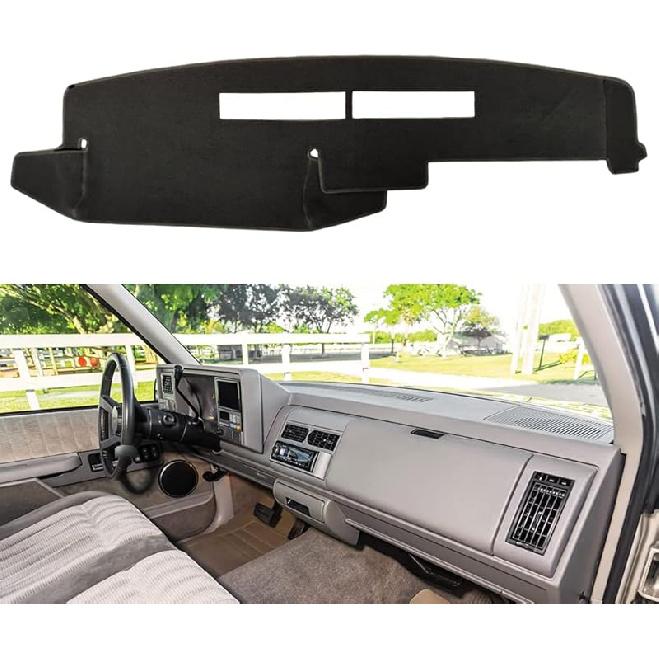 Накладка на приборную панель Подходит для Chevy Chevrolet/GMC Sierra C1500 C2500 C3500 K1500 K2500 K3500 Пикап 1988-1994 Коврик на приборную панель (88-94,Серый) 1988-1994 Black