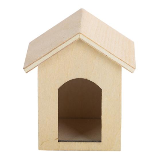 1:12 Miniature Dog House Realistic Excellent Workmanship Wood Fairy Micro Landscape Dog House for Children