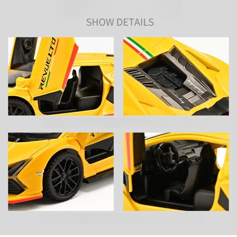 1:32 Revuelto Super Sportcar Sound & Light Alloy Diecast Model Car Presents For Boyfriend Toys For Kids Gift Metal