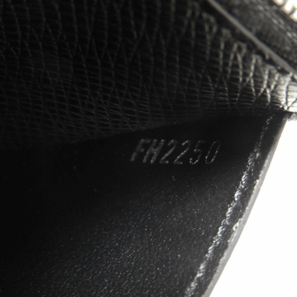 Used 12564 Coin Card Holder M62914 7943 LV Logo Black Card Case Compact Wallet Taiga Noir Men's from Japan AUTHENTIC