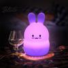 Night Light Rechargeable Touch Control Dimmable Rabbit/Bear Table Lamp Shape LED Desk for Bedroom