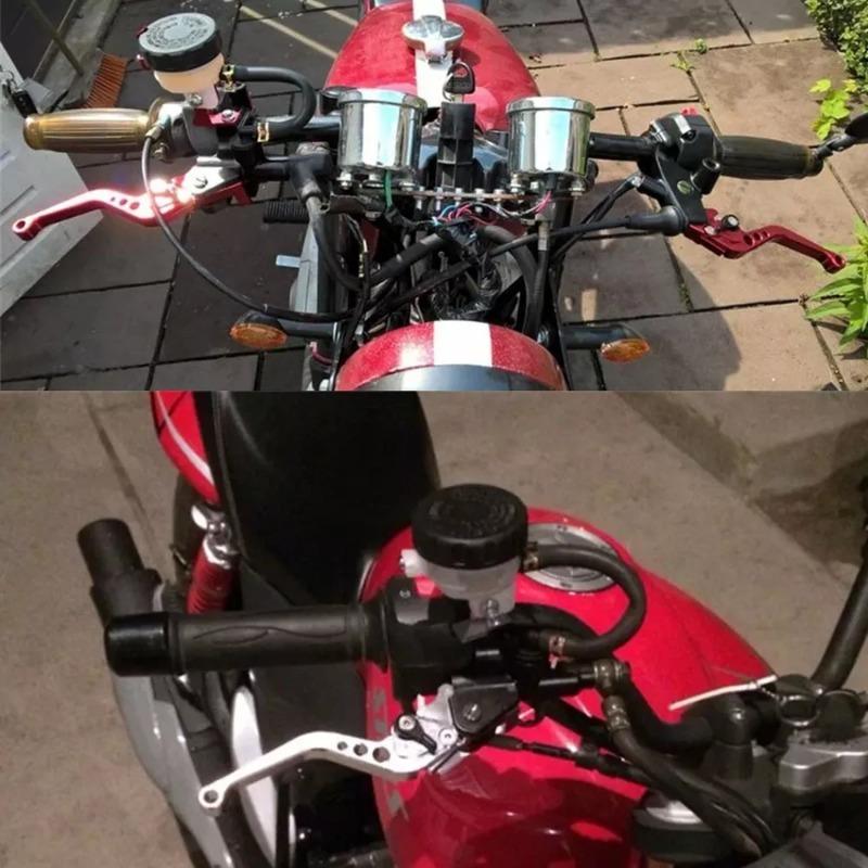 Universal CNC Motorcycle Adjustable Clutch Brake Master Cylinder Reservoir Levers Kit for Yamaha Kawasaki 7/8" 22mm Handlebar