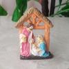 Resin Nativity Ornament Jesus Resin Statue Novelty Holy Family home Decors For Study Room Living Room Christmas Decoration